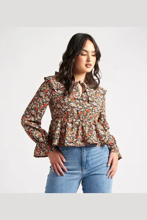Urban Bliss Womens Collar Detail Peplum Blouse - Size 8 UK
