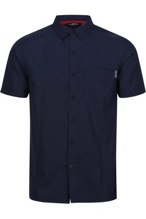 Regatta Mens Mindano VIII Diamond Short-Sleeved Shirt ( /Moonlight Denim) - Size Large