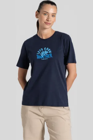 Craghoppers Womens Malibo SS T-Shirt Navy - Size 10 UK