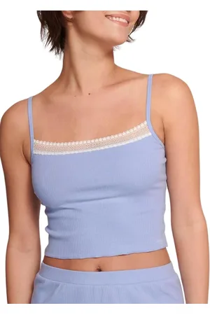 Sloggi Womens GO Ribbed Crop Top - Cotton - Size Large