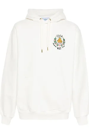 Casablanca Mens Casa Way Bowl of Oranges Embroidered Hoodie in Cotton - Size Large
