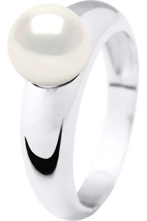 Diadema Womens - Ring Real Freshwater Pearls - Silver - Size L 1/2
