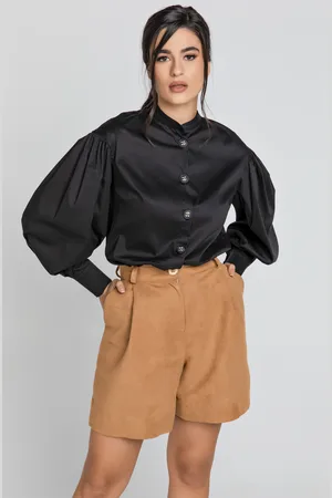 Conquista Womens Faux Leather Bermuda Shorts - Size X-Large
