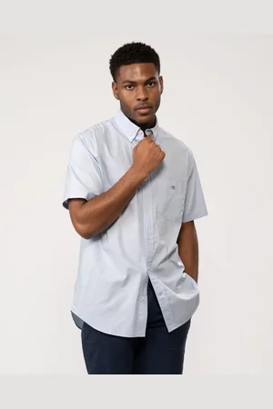 GANT Mens Regular Fit Short Sleeve Poplin Shirt - - Size X-Large
