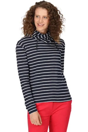Regatta Womens Monsal Striped Hooded Top Hoodie - - Size 10 UK
