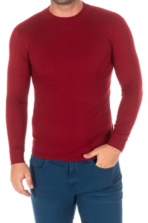 Kisses and Love Mens long sleeve t-shirt with a medium high neck 1625-H - - Size X-Small