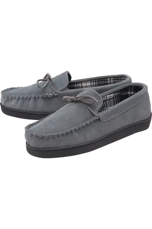 Dunlop Mens Real Suede Leather Fleece Lined Moccasin Slippers (12, ) - Size 12 (UK Shoe)