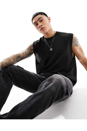 ASOS Mens oversized vest in sporty mesh - Size Small
