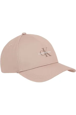 Calvin Klein Mens Accessories Monologo Print Cap in Beige - - One Size