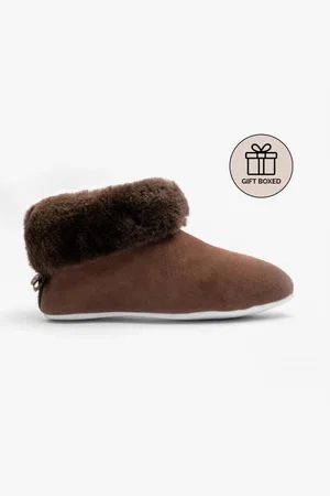Shepherd JUBILEUM 630 Womens Sheepskin Slipper Boots Moro - - Size UK 5