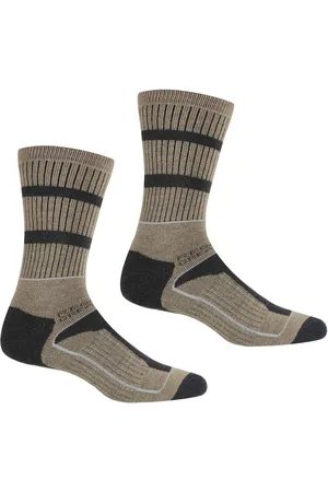 Regatta Mens Samaris 3 Season Cushioned Padded Walking Socks - Wool - Size UK 6-8