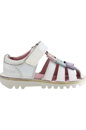 Kickers Girls Tie Bow Kids Sandals Leather - Size UK 9 Kids
