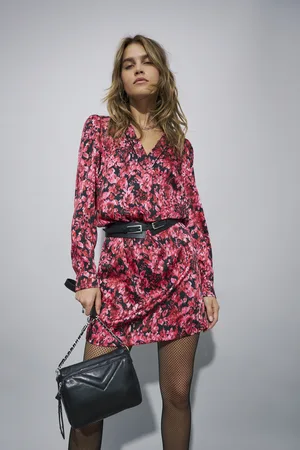 IKKS Womens Flower Print Long Sleeve Dress - - Size 12 UK