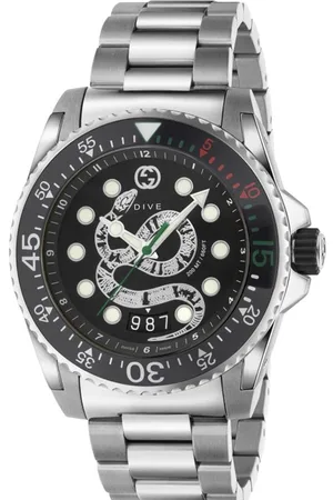 Gucci YA136218 Black Snake Dial Mens Watch - - One Size