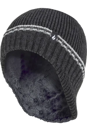 Heat Holders Boys Patrol Ribbed Bobble Pom Pom Hat for Winter - Anthracite - - Size 7-10Y