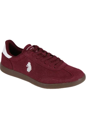 Luke 1977 Mens Berg Suede Trainers in Claret - - Size UK 7