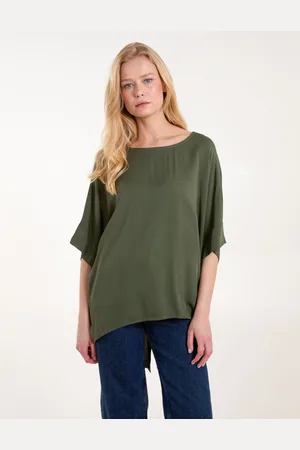 Blue Vanilla Womens Button Back Viscose Top - - One Size