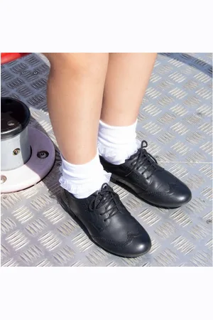 Geox PLIE Girls Leather Brogue School Shoes - Size UK 2.5