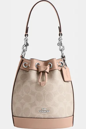 Coach Womens Mini Bucket Bag in Signature Canvas - - One Size