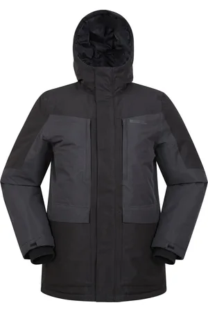 Mountain Warehouse Mens Tephra Waterproof Padded Parka (Dark ) - Size Small
