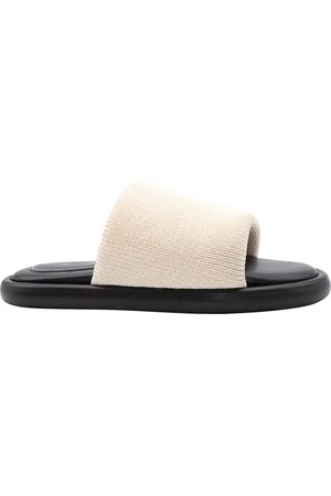 Proenza Schouler Pre-owned Womens Pipe Stretch-Knit Slides in Leather - Size 38.5 EU/IT