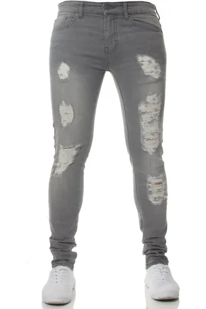 Enzo Mens Denim Ripped Jeans - Cotton - Size 28W/30L