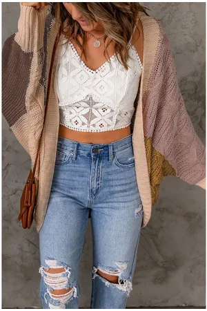 Azura Exchange WoMens Loose Open Front Knitted Cardigan in - Size 2XL