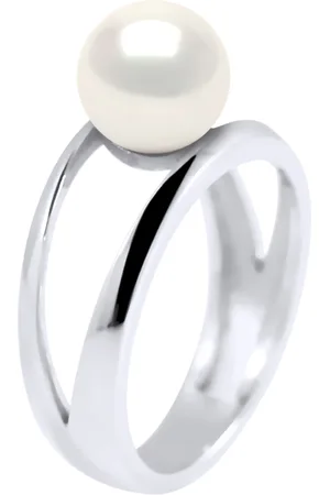 Diadema Womens - Ring in Gold - Real Freshwater Pearls - Size I