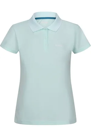 Regatta Womens/Ladies Maverick V Polo Shirt (Bleached Aqua) - - Size 10 UK