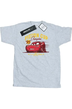 Disney Mens Cars Piston Cup Champion T-Shirt (Sports Grey) - Cotton - Size X-Large
