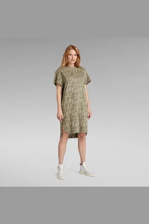 G-Star Womens G-Star RAW Printed Loose T-Shirt Dress - Cotton - Size X-Small