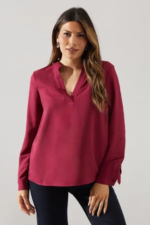 wallis Womens Turn Up Cuff Overhead Shirt - - Size 16 UK
