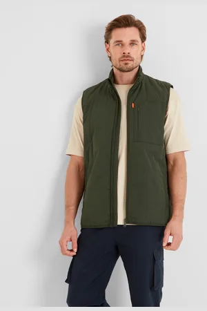 Tog 24 Elliot Mens Padded Gilet - Dark Olive Green Polyamide - Size X-Large
