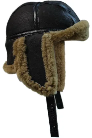 Infinity Mens RAF Aviator Sheepskin B-55 Trapper Hat - - Size Large