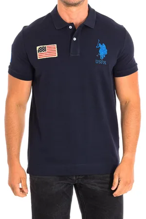 U.S. Polo Assn. Mens JARE Short Sleeve with contrasting lapel collar 64777 man - Cotton - Size Medium