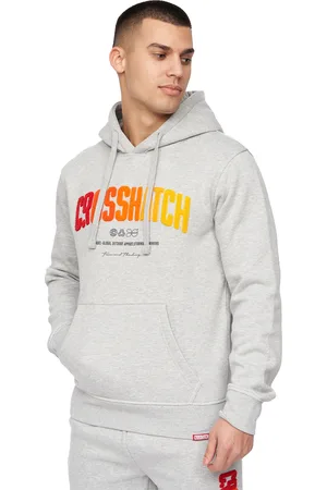 Crosshatch Mens Flocked Hoodie ( Marl) - Size 2XL