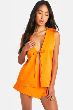 Boohoo Womens Plunge Front Waistcoat - - Size 6 UK