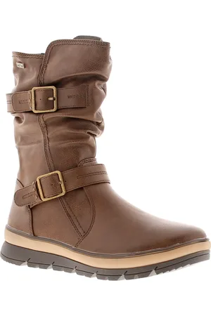 Jana Womens Biker Boots Jillian Zip mocca - - Size UK 4