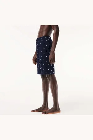 Lacoste Mens Crocodile Print Cotton Jersey Pyjama Shorts in - Size Small