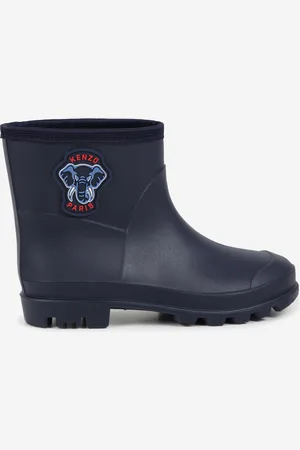 Kenzo Kids Unisex Elephant Rain Boots in Navy - - Size UK 2.5