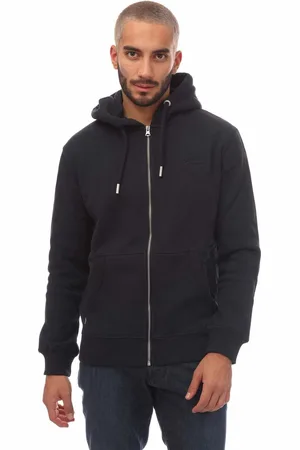 Superdry Mens Vintage Logo Embroidered Zip Hoodie in - Size Small
