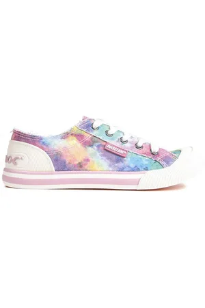 Rocket Dog Womens Jazzin Candy Tie Dye Pumps in Pink - Textile - Size EU 40
