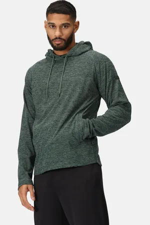 Regatta Mens Edley Hoody Dark Forest Hoodie Fleece - Size X-Large