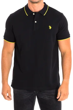 U.S. Polo Assn. Mens KORY Short Sleeve with contrast lapel collar 64782 man - Cotton - Size Medium