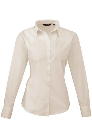 Premier Womens/Ladies Long-Sleeved Shirt - Size 24 UK