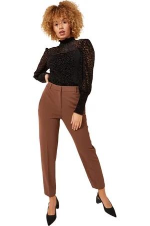 Roman Womens Long Straight Leg Stretch Trouser - - Size 8 UK