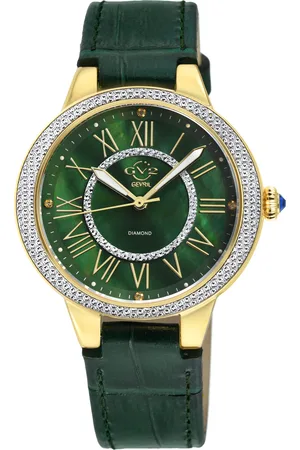 GV2 by Gevril Astor II WoMens Swiss Quartz MOP Dial IPYG Watch - One Size