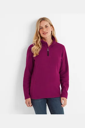 Tog 24 Revive Womens Fleece Zip Neck Berry - Size 8 UK
