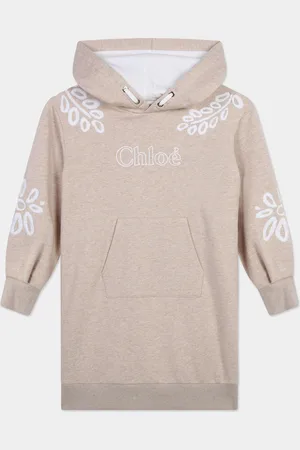 Chloé Chloé Girls Embroidered Hooded Sweater Dress in - Size 12Y