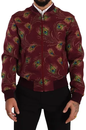 Dolce & Gabbana Mens Stunning Peacock Print Full Zip Jacket - - Size IT 48 (Men